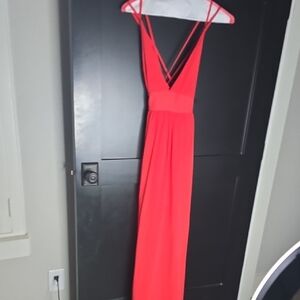 Red Spagetti Strap Summer Dress